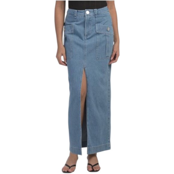 TOCCIN Fallon Midi Cargo Skirt With Front Slit